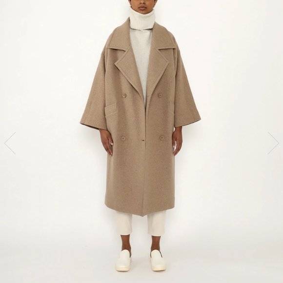 7115 by Szeki NWT OVERSIZED WOOL COAT - FW21 - DESERT SAND - Picture 1 of 5